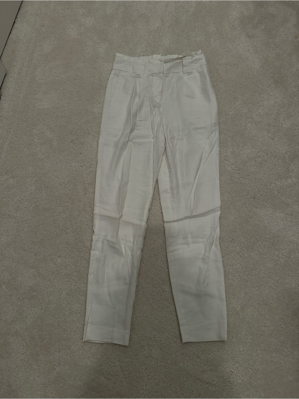 Express linen blend high waisted ankle pant
